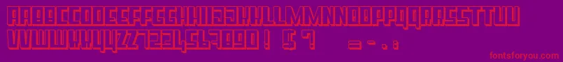 SuperCube-Schriftart – Rote Schriften auf violettem Hintergrund