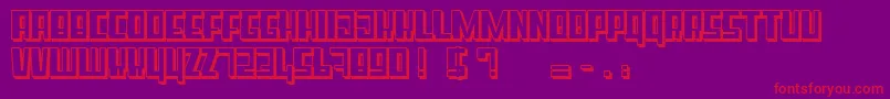 SuperCube Font – Red Fonts on Purple Background