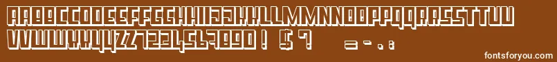 Шрифт SuperCube – белые шрифты на коричневом фоне