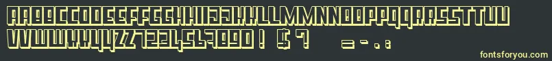 SuperCube Font – Yellow Fonts on Black Background