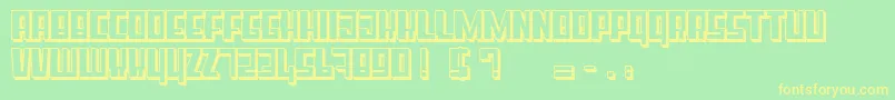SuperCube Font – Yellow Fonts on Green Background