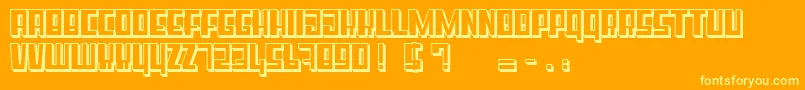 Шрифт SuperCube – жёлтые шрифты на оранжевом фоне
