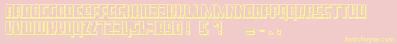 Шрифт SuperCube – жёлтые шрифты на розовом фоне