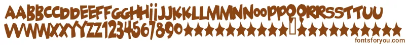 Geek ffy Font – Brown Fonts on White Background
