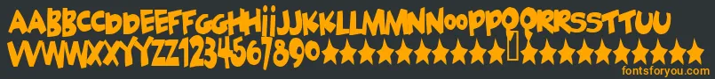 Czcionka Geek ffy – pomarańczowe czcionki na czarnym tle