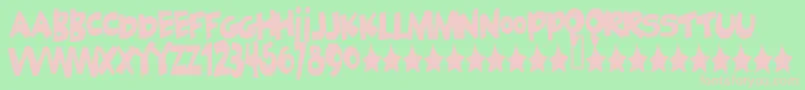 Geek ffy Font – Pink Fonts on Green Background