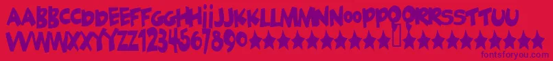 Geek ffy Font – Purple Fonts on Red Background