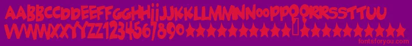 Police Geek ffy – polices rouges sur fond violet
