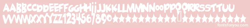 Geek ffy-Schriftart – Weiße Schriften auf rosa Hintergrund