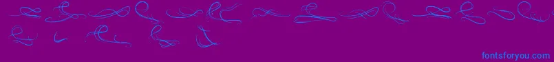 EauDeRose-Schriftart – Blaue Schriften auf violettem Hintergrund