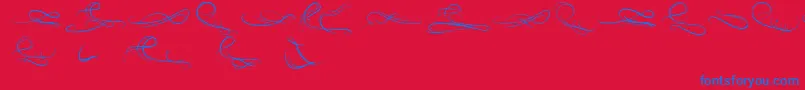 EauDeRose Font – Blue Fonts on Red Background