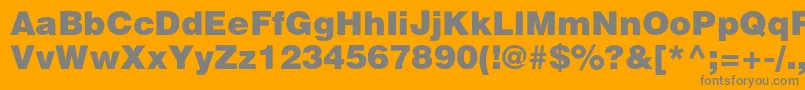 Heliosblack Font – Gray Fonts on Orange Background