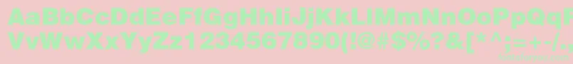 Heliosblack Font – Green Fonts on Pink Background