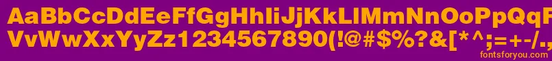 Heliosblack Font – Orange Fonts on Purple Background