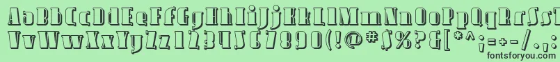 AvondaleShaded Font – Black Fonts on Green Background