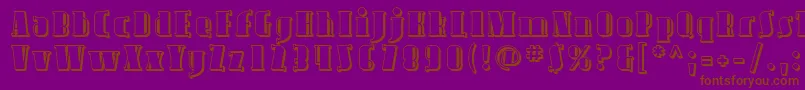 AvondaleShaded Font – Brown Fonts on Purple Background