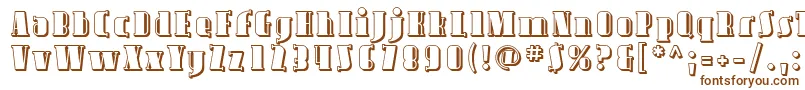 Шрифт AvondaleShaded – коричневые шрифты на белом фоне