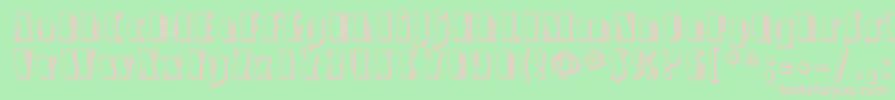 AvondaleShaded Font – Pink Fonts on Green Background