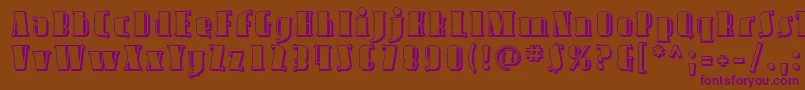 AvondaleShaded Font – Purple Fonts on Brown Background