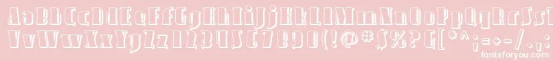 AvondaleShaded Font – White Fonts on Pink Background