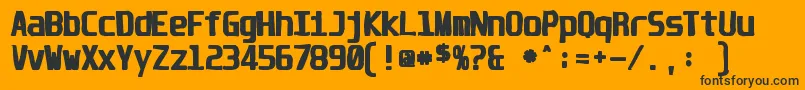 Шрифт Unispaceink – чёрные шрифты на оранжевом фоне