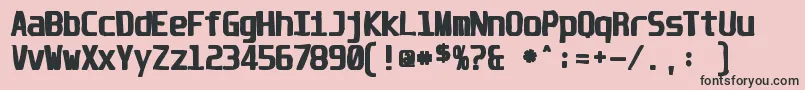 Unispaceink-fontti – mustat fontit vaaleanpunaisella taustalla