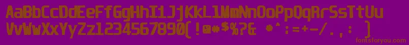 Unispaceink-Schriftart – Braune Schriften auf violettem Hintergrund