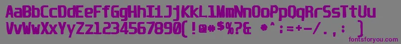 Unispaceink-Schriftart – Violette Schriften auf grauem Hintergrund