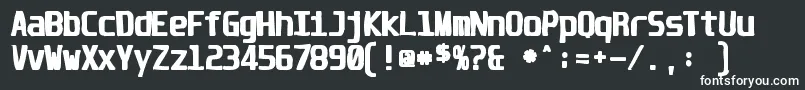 Шрифт Unispaceink – белые шрифты на чёрном фоне