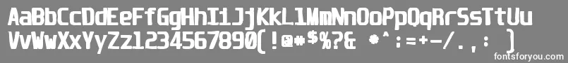 フォントUnispaceink – 灰色の背景に白い文字