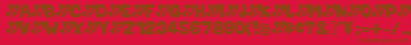 ValentineCaps Font – Brown Fonts on Red Background