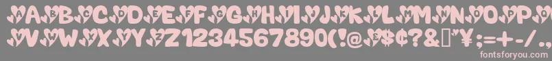 ValentineCaps Font – Pink Fonts on Gray Background
