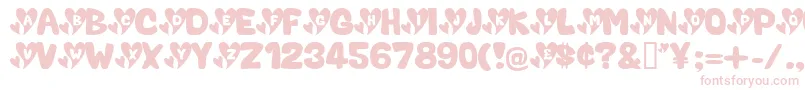 ValentineCaps Font – Pink Fonts on White Background