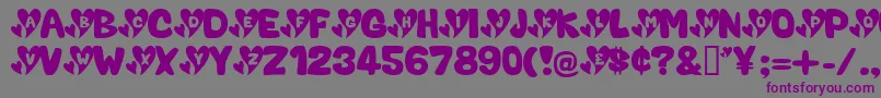ValentineCaps Font – Purple Fonts on Gray Background