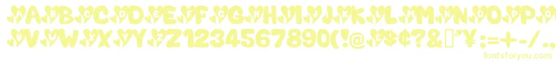 Więcej informacji o czcionce ValentineCaps Czcionka ValentineCaps – żółte czcionki