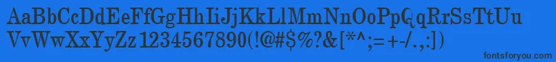 Newcenturythin Font – Black Fonts on Blue Background