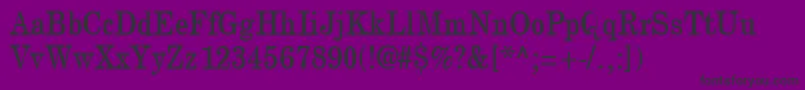 フォントNewcenturythin – 紫の背景に黒い文字