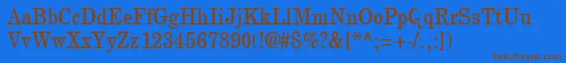 Newcenturythin Font – Brown Fonts on Blue Background