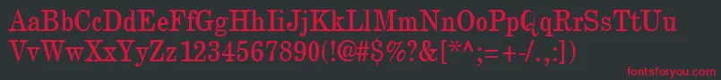 Newcenturythin Font – Red Fonts on Black Background