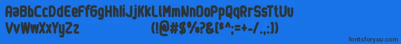 SinewyPersonalUseOnly Font – Black Fonts on Blue Background