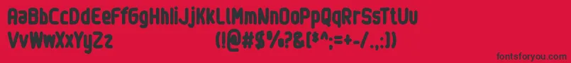 Шрифт SinewyPersonalUseOnly – чёрные шрифты на красном фоне