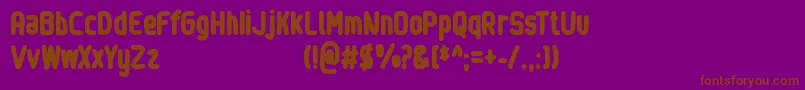 Шрифт SinewyPersonalUseOnly – коричневые шрифты на фиолетовом фоне