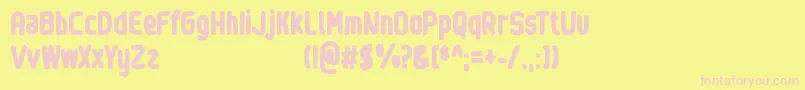 SinewyPersonalUseOnly Font – Pink Fonts on Yellow Background