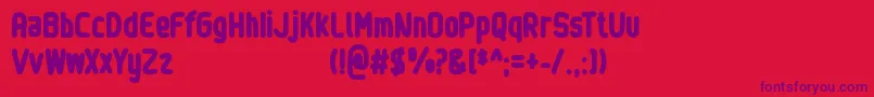 Czcionka SinewyPersonalUseOnly – fioletowe czcionki na czerwonym tle