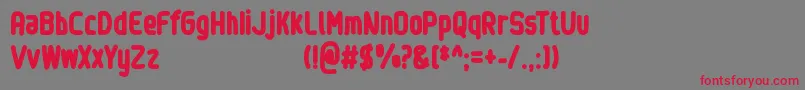 SinewyPersonalUseOnly Font – Red Fonts on Gray Background