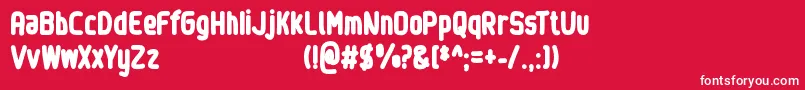 SinewyPersonalUseOnly Font – White Fonts on Red Background