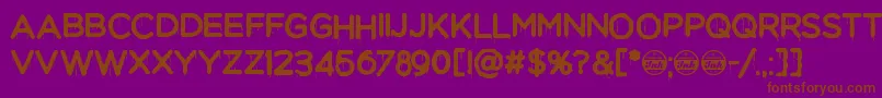 Moist Font – Brown Fonts on Purple Background