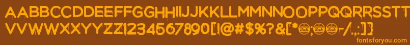 Moist Font – Orange Fonts on Brown Background