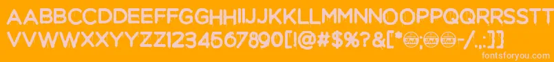 More about Moist Font Moist Font – Pink Fonts on Orange Background