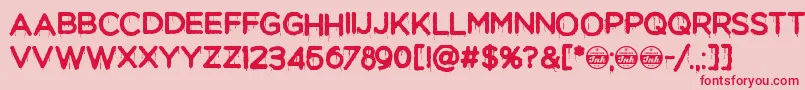 Moist Font – Red Fonts on Pink Background